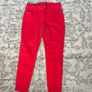 White House Black Market Red Skinny Jeans